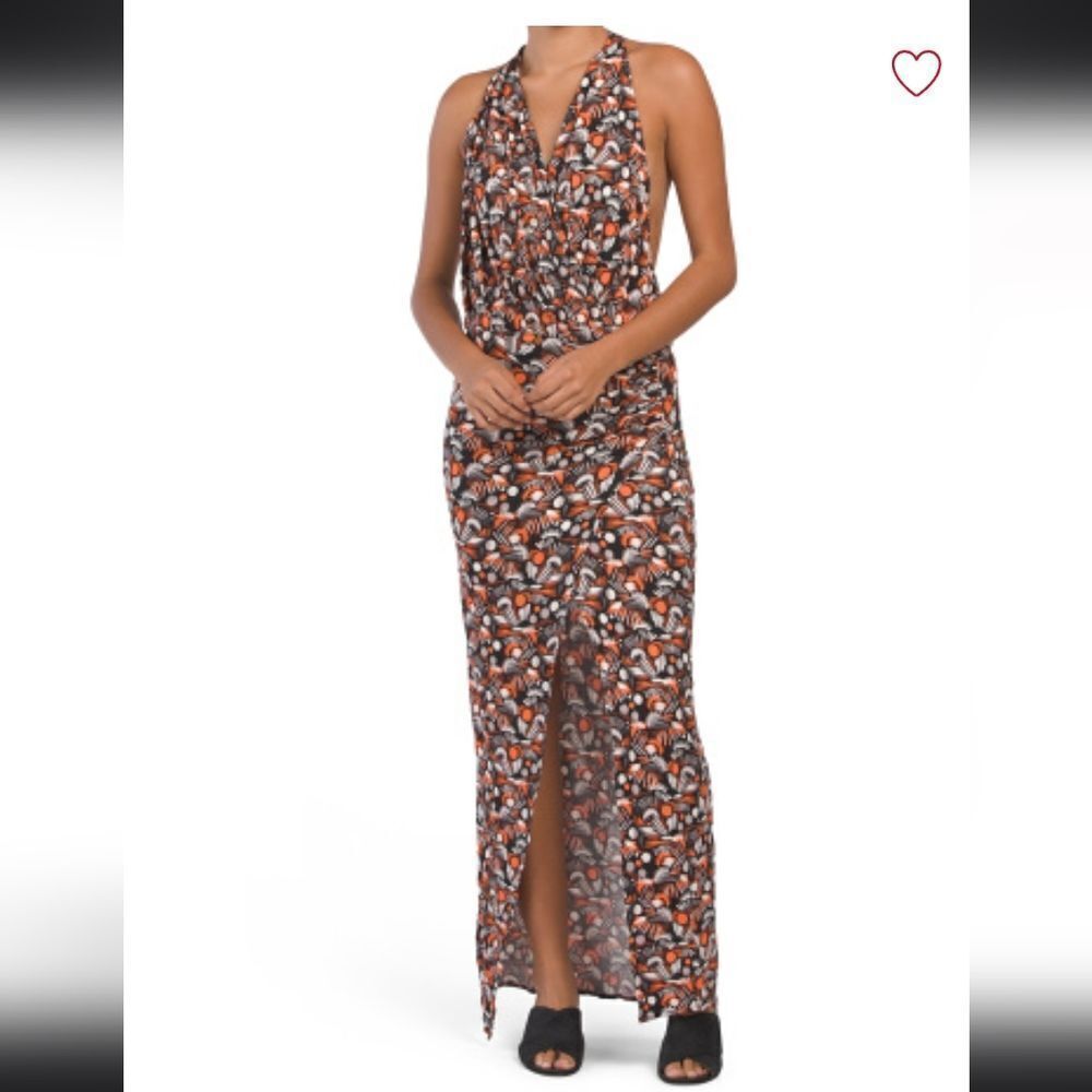 Free People Women's Midi V neck Daria Dress with high thigh slit Size XS… - Picture 3 of 13